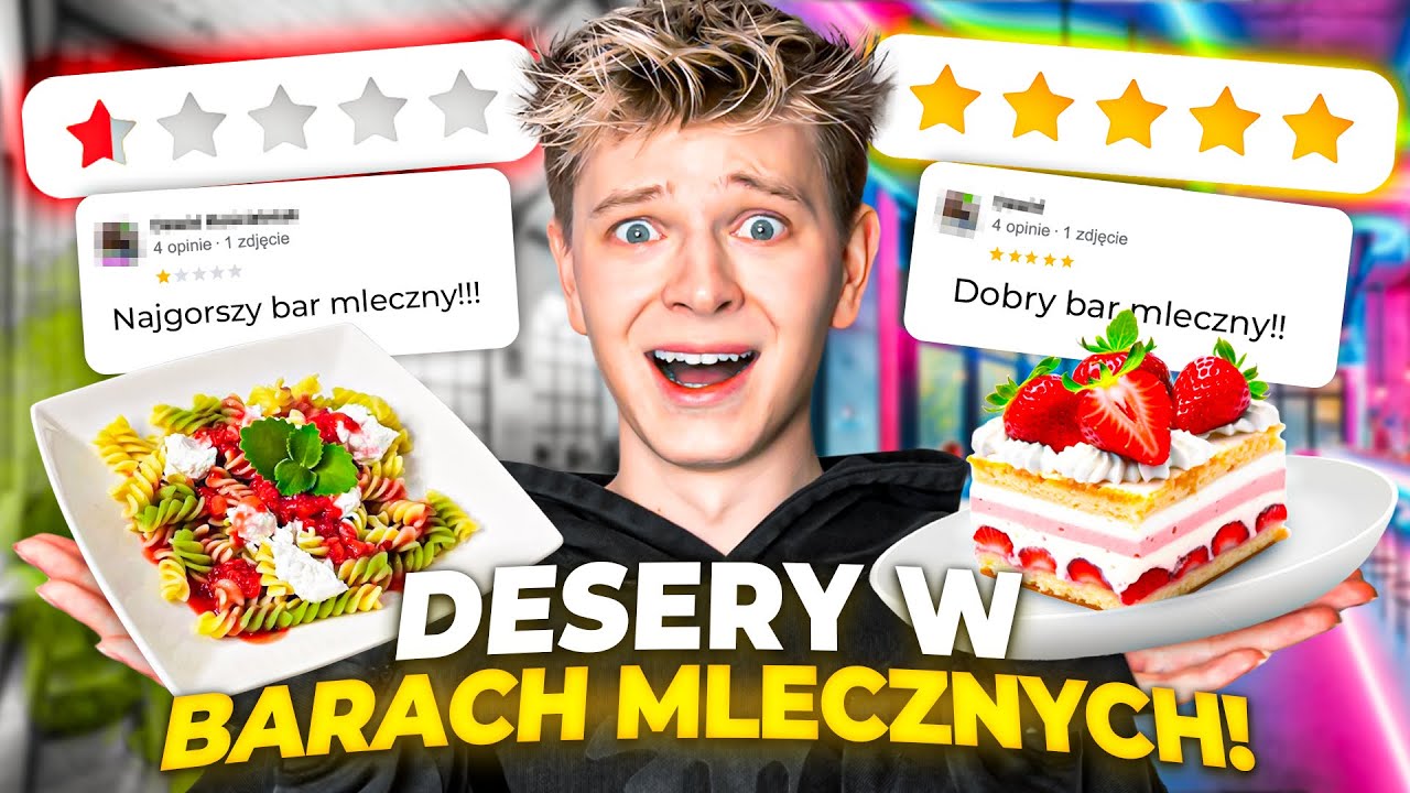 NAJGORZEJ VS NAJLEPIEJ OCENIANE DESERY Z BAR&Oacute;W MLECZNYCH 😱 | Dominik Rupiński