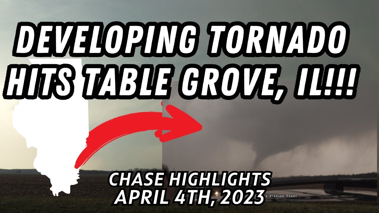 Chasing Tornadoes: Table Grove, IL Tornado Chase!!! [4K]| April 4th, 2023