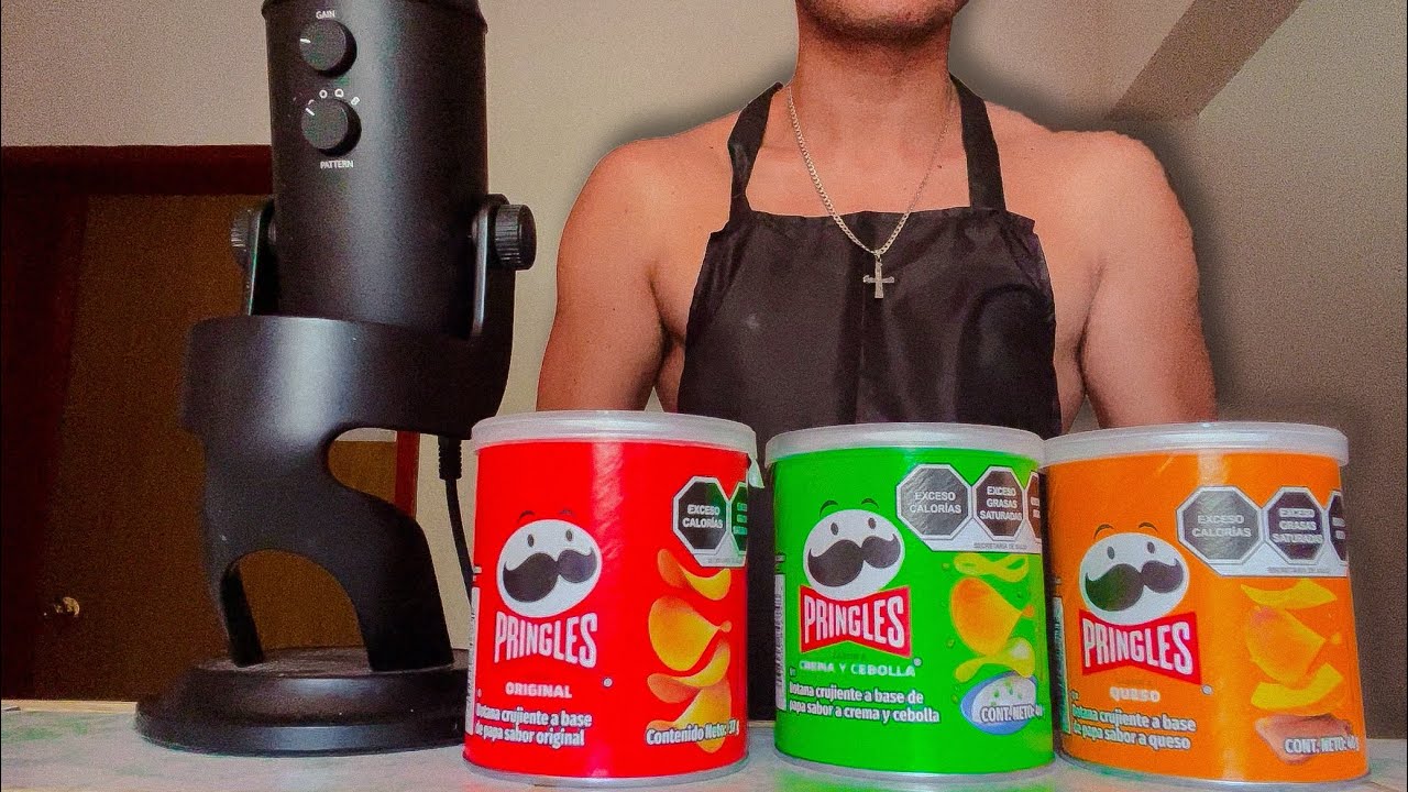 ASMR comiendo Papas Pringles por Primera Vez en Mi Vida! 🥔🤯 ¿Cuál es Tu Favorita?  | Mouth Sounds