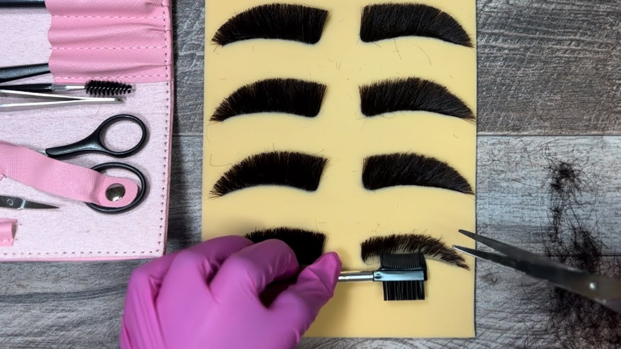 ASMR | Eyebrow tweezing | plucking | trimming (NO TALKING)