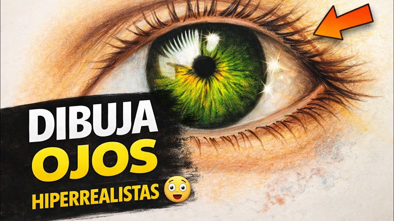 Cómo dibujar un Ojo realista con lápices de colores / How to draw realistic green eyes