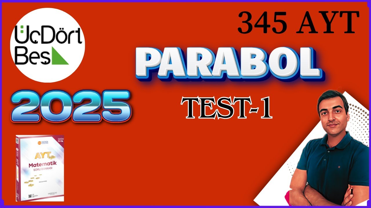 PARABOL/ TEST-1/ 2025 345 AYT MATEMATİK SORU BANKASI ÇÖZÜMLERİ