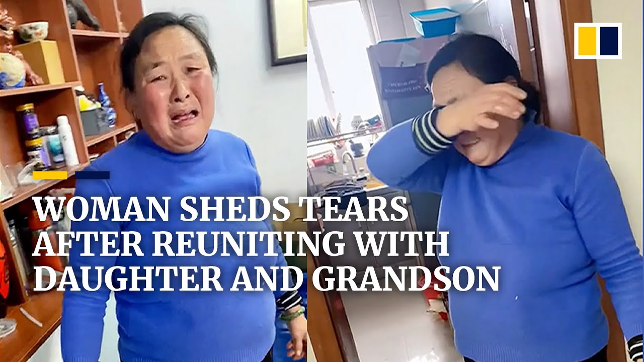 Woman sheds tears after reuniting with daughter and grandson for Lunar New Year
