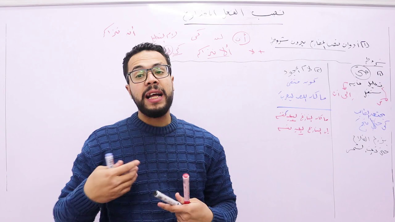 نصب الفعل المضارع | الوحدة الخامسة | نحو | ثانوية عامة 2022 | ثانوية التابلت 055 | نظام جديد