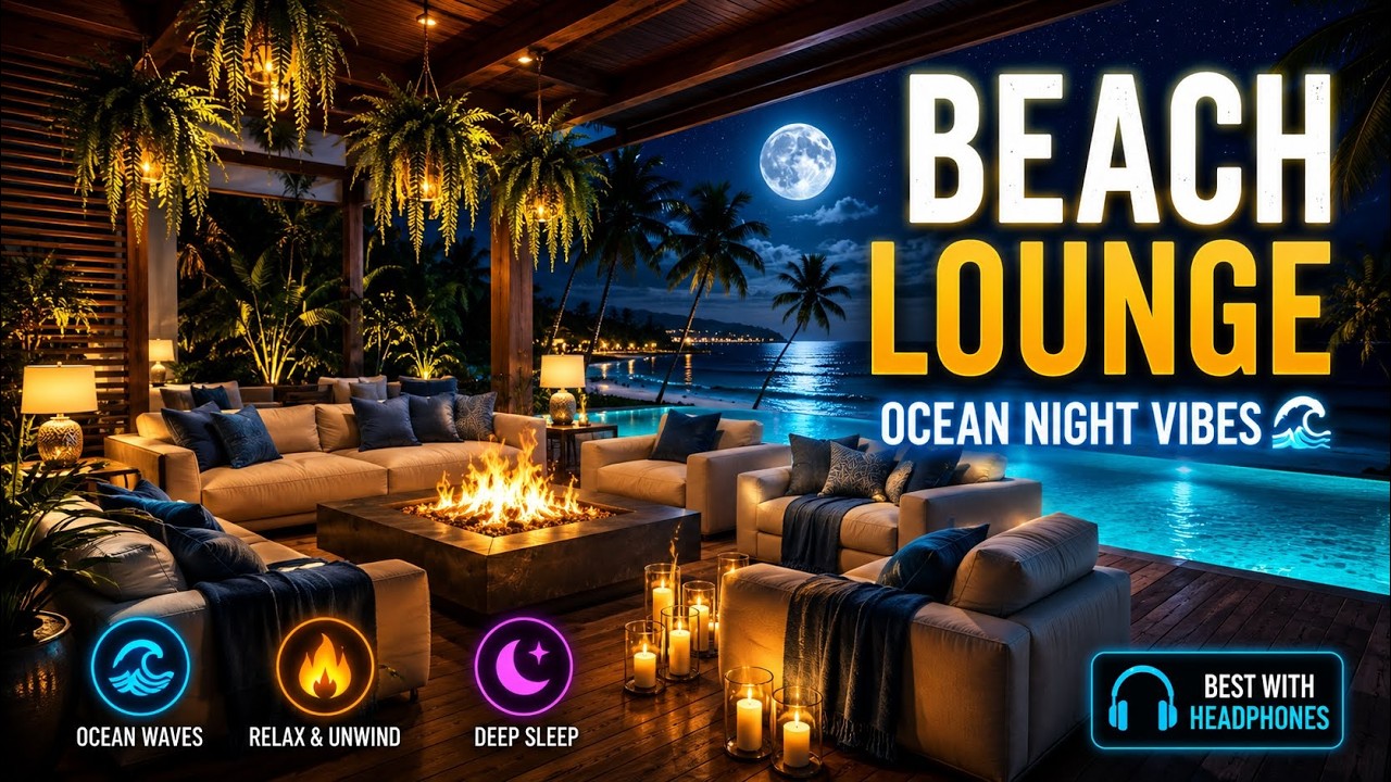Beach Lounge Music 🌊 Tropical Night Chillout & Relaxing Vibes