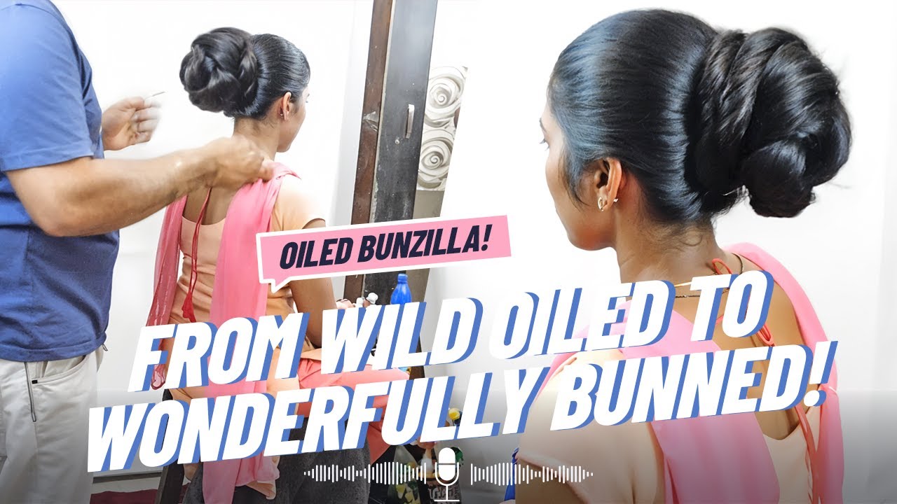 Long Hair Bun Tutorial | Tight Indian Knot Hairstyle for Oiled Hair | Easy Oiled Hair Knot Tutorial