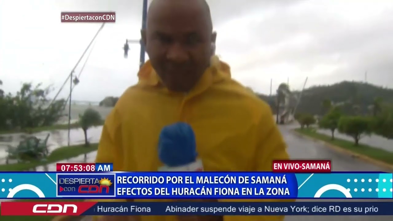 Recorrido por el Malecón de Samaná efectos del huracán Fiona en la zona