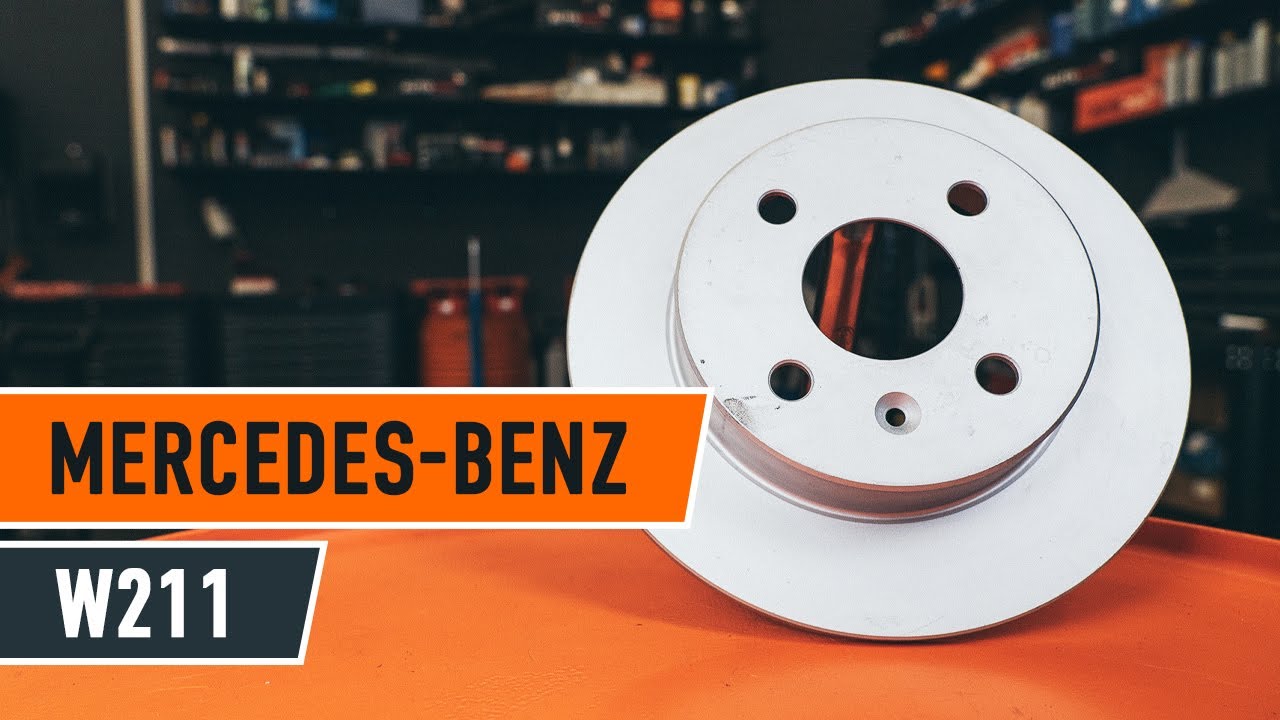 Hvordan bytte bak bremseskiver og bremseklosser på MERCEDES BENZ E W211 BRUKSANVISNING | AUTODOC