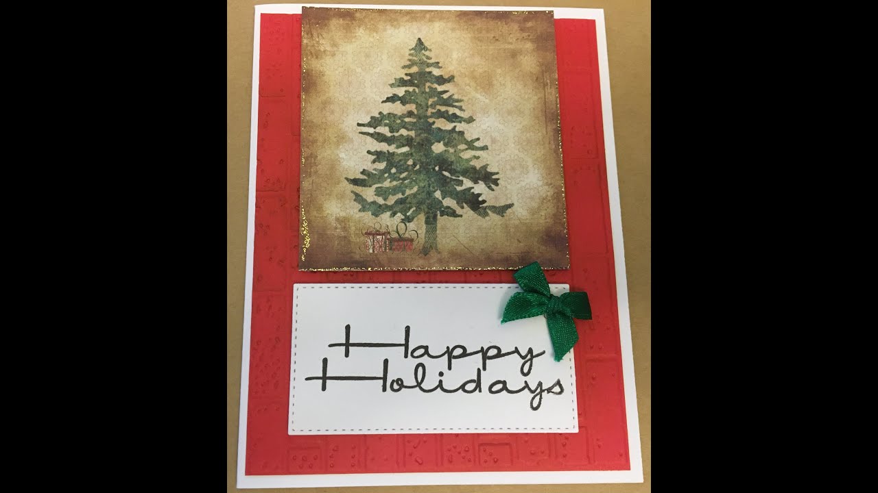 Create 16 cards from one sheet of paper - Rustic One Sheet Wonder card - Christmas 2019