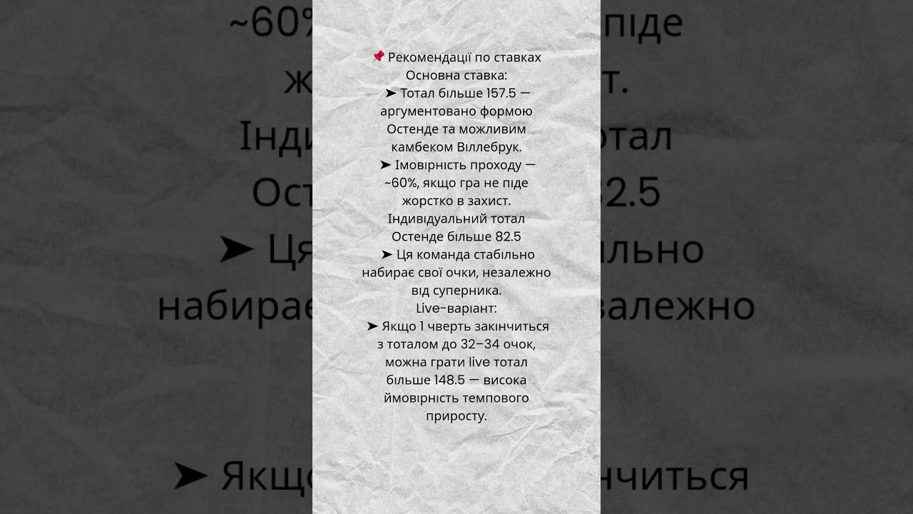 Прогноз на матч Віллебрук &ndash; Остенде | Фінал ПБЛ 04.06.2025 | Ставка на тотал та аналітика