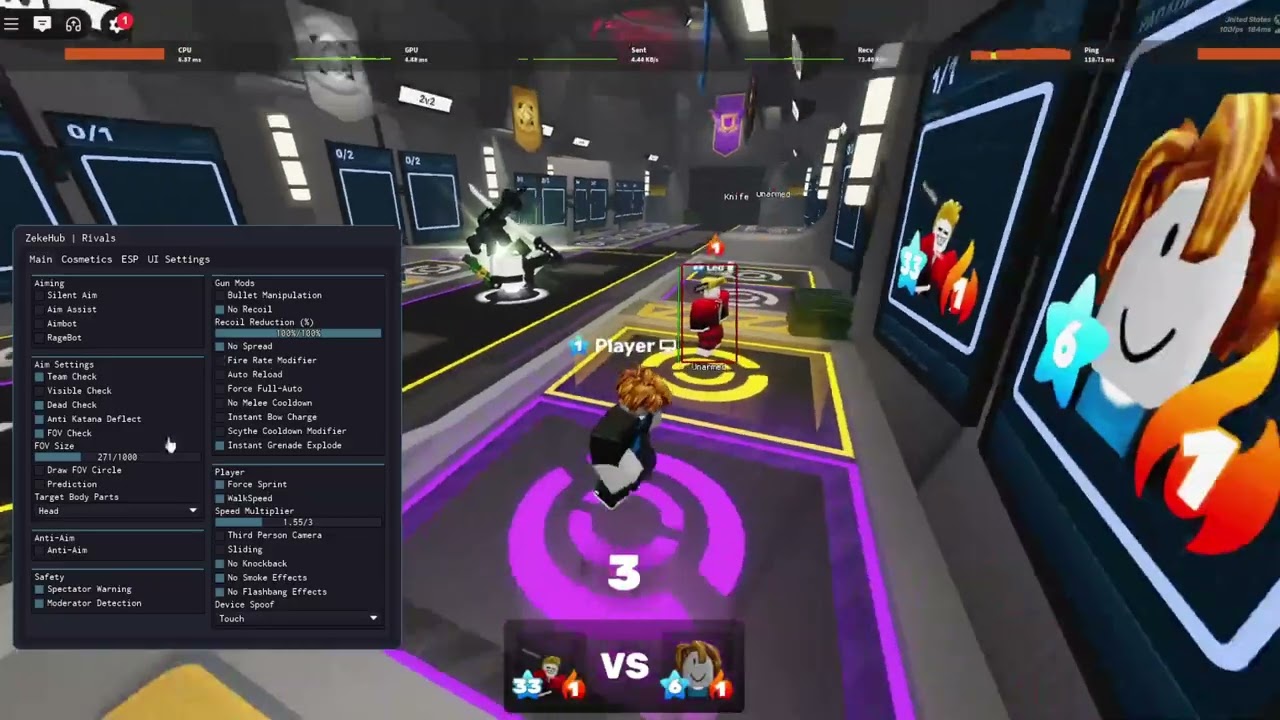 [OP!] Rivals Script! Silent Aim | RageBot | No Recoil | Moderator Detection | Player ESP