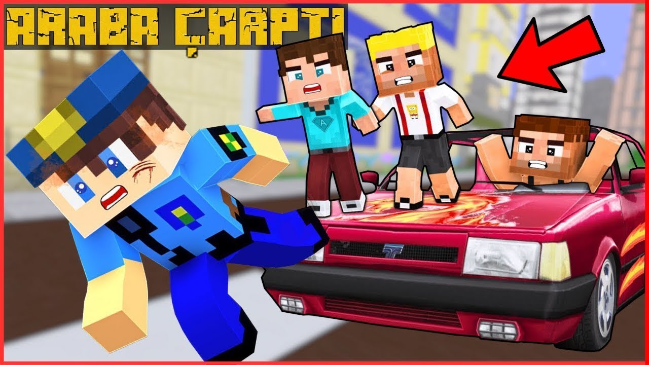YARAMAZ ÇOCKLAR KÖTÜ POLİSE ARABA İLE ÇARPTI 😱 - Minecraft