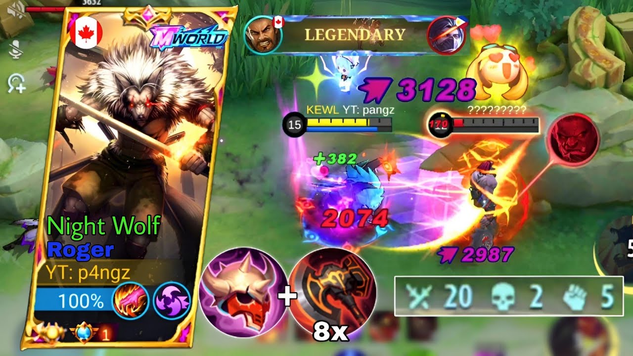 ROGER NEW PASSIVE HACK DAMAGE ITEM 🔥 WAR AXE + CURSED HELMET 😱 | MLBB