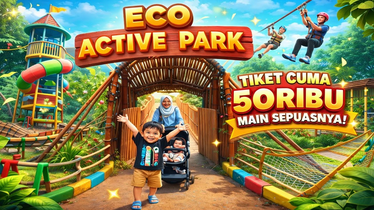 Eco Active Park Batu Malang - Tiket Cuma 50.000 Main Sepuasnya