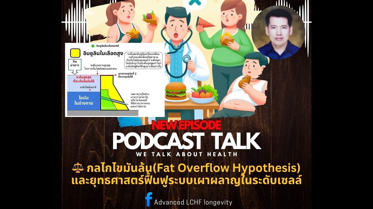 หมอภทร Podcast Talk ตอน กลไกไขมันล้น(Fat Overflow) และยุทธศาสตร์ฟื้นฟูระบบเผาผลาญในระดับเซลล์
