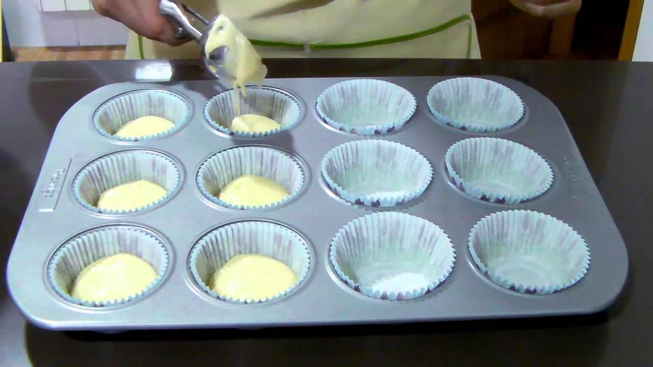 Bizcocho básico de vainilla para cupcakes