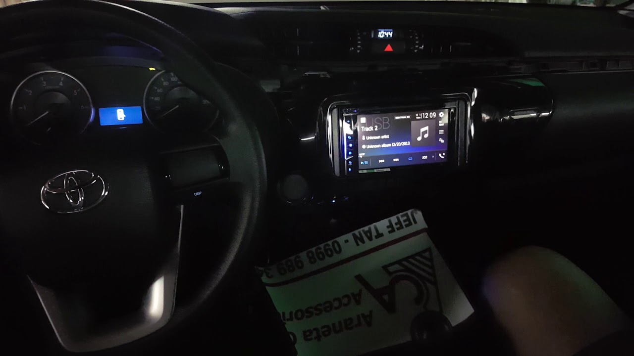 Hilux / pioneer avha2150bt / pioneer a1606c / pioneer g1620f / acoustipads / jeff tan tutorial