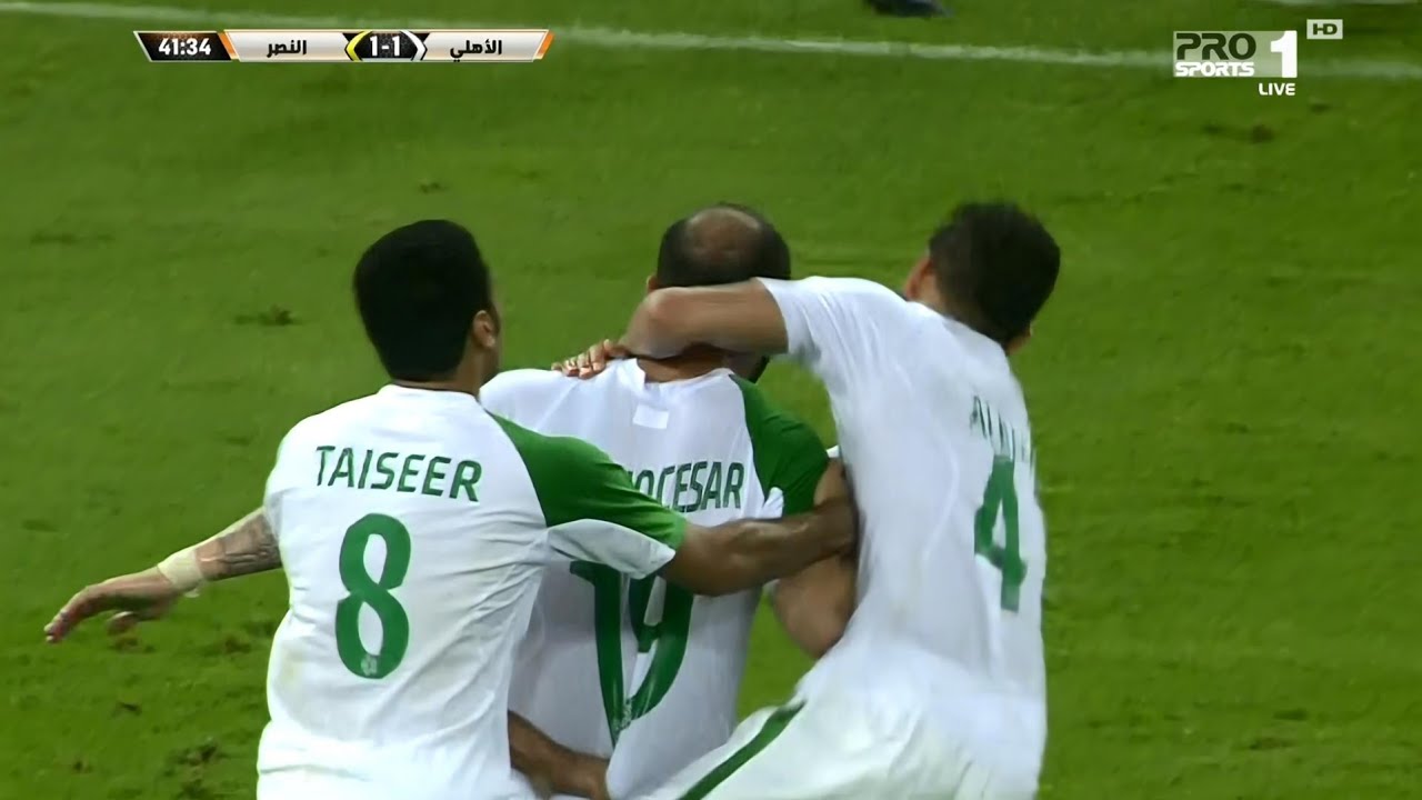 مـ ـلـ ـخص مباراه النصر السعودي في الاهلي السعودي || ½ نهائي كاس ولي العهد 2015 بصوت عامر عبدالله