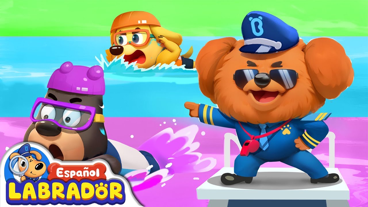 🔍Sheriff Labrador -Dobie Aprende a Nadar 🏊 | Videos para Niños | BabyBus en Español