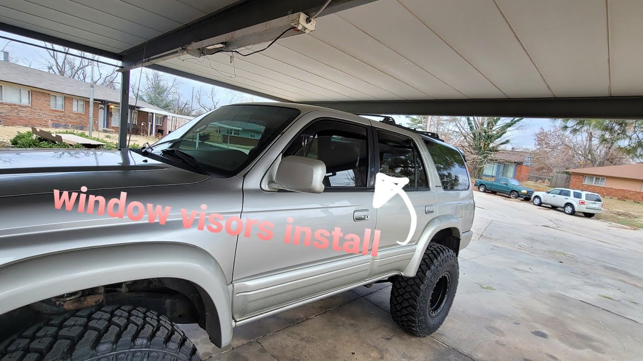WeatherTech Side Window Deflector Install 3rd Gen  4Runner ( in window channel raingaurd )