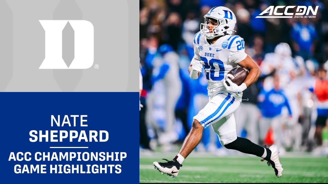 Duke RB Nate Sheppard ACC Championship Game Highlights vs. Virginia