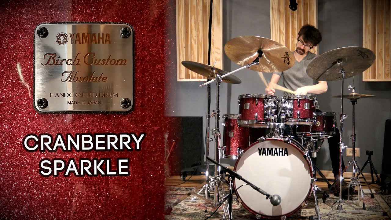 YAMAHA Birch Custom Absolute - Cranberry Sparkle
