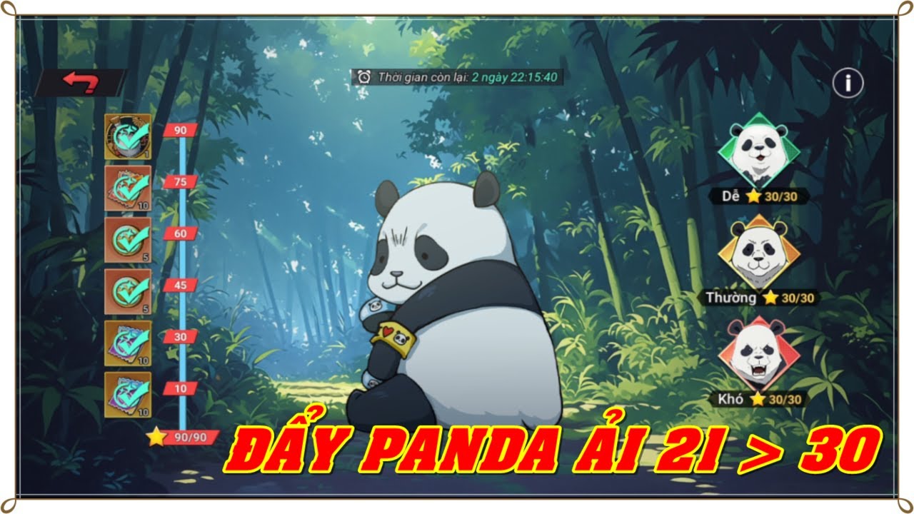 Chú Thuật Đại Chiến ĐẨY PANDA MÀN 21 ĐẾN MÀN 30 & MINI XẾP ĐỒ ẢI 1 ĐẾN 14