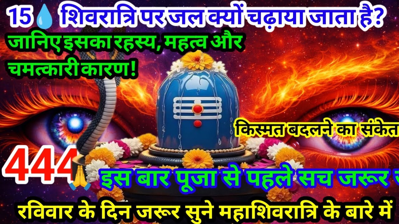 🕉️महाशिवरात्रि को जल क्यों चढ़ाया जाता है 999🕉️💯💌 universe message