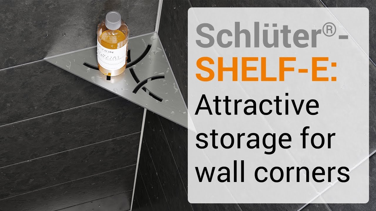 Schl&uuml;ter&reg;-SHELF-E: Standard installation in wall corners