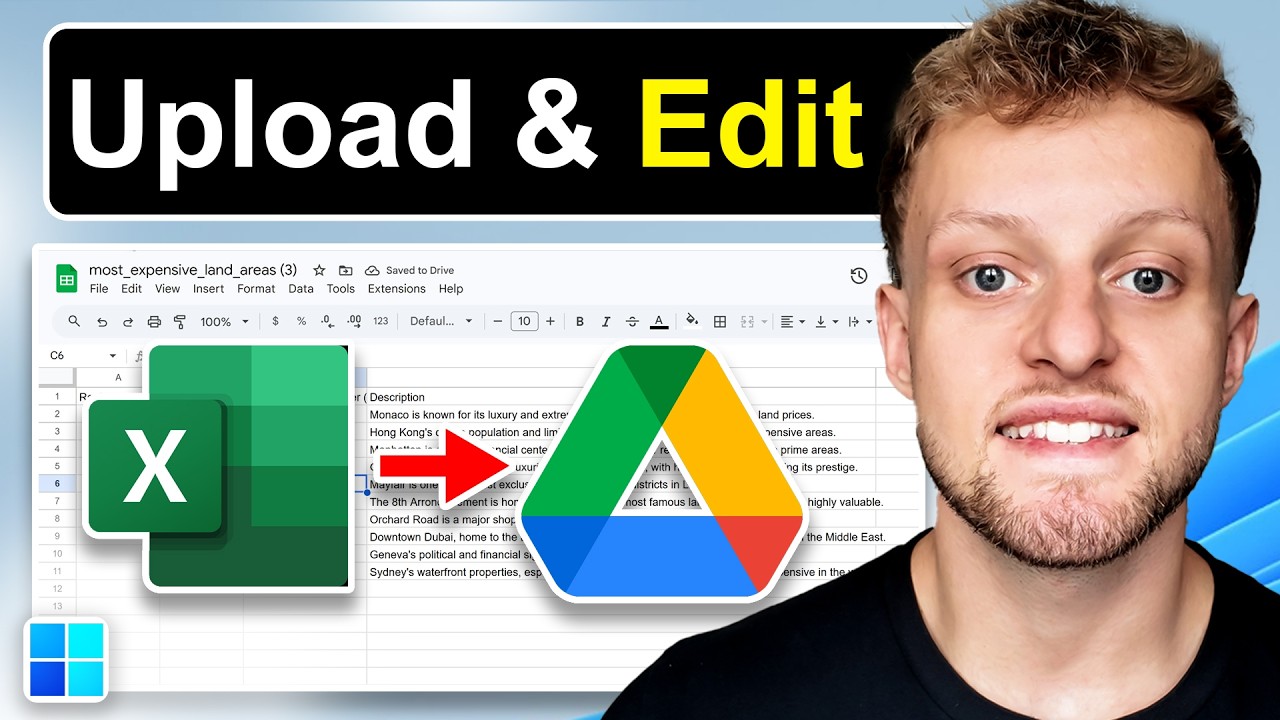 How To Upload Excel File in Google Drive and Edit It (Step By Step)