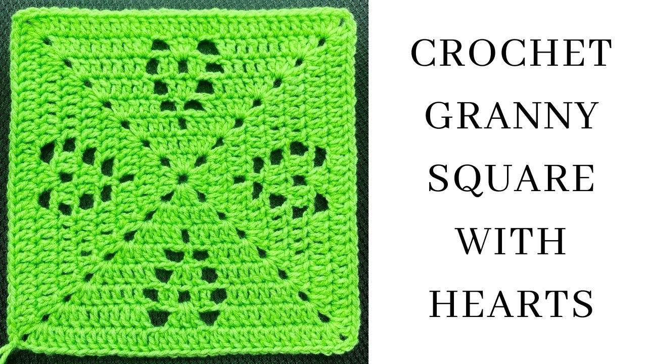 Granny Square with Hearts