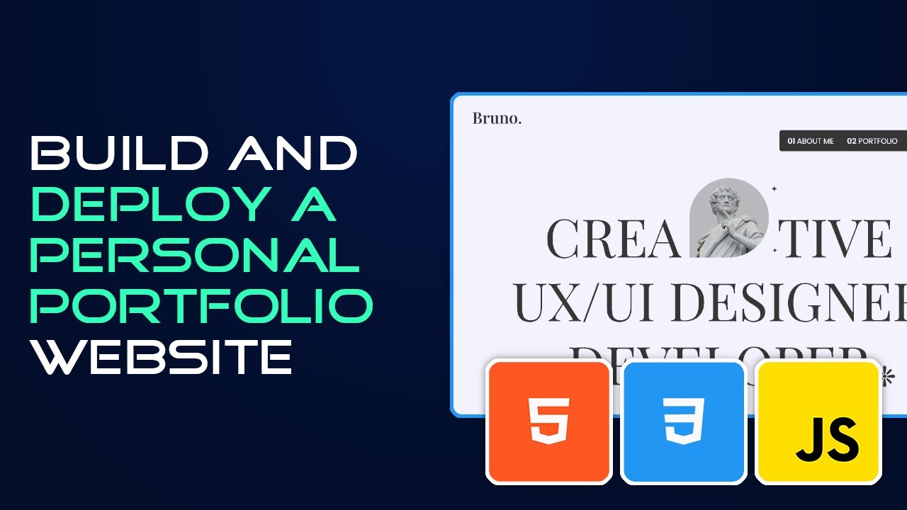 Build And Deploy A Responsive Personal Portfolio Website For Free | HTML & CSS