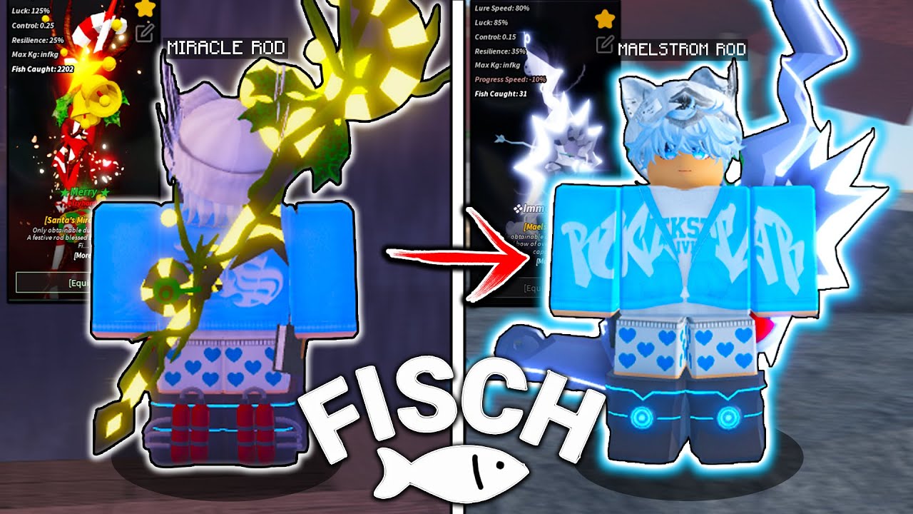 TÔI TRỞ LẠI VỚI FISCH ĐỂ THỬ THÁCH LẤY Santa Miracle Rod VÀ Maelstrom ( NOOB TO PRO )