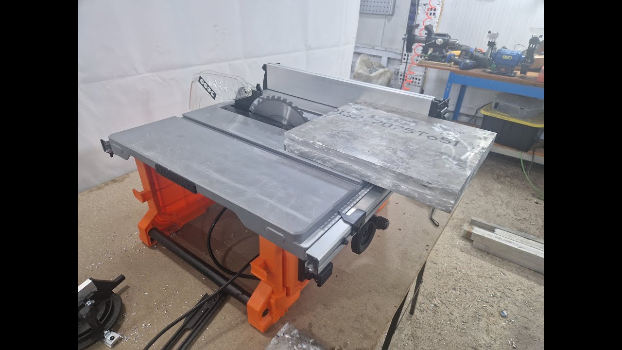 Sierra Circular de Mesa VEVOR  1800w - Increible Rendimiento En Corte De Planchas De Aluminio 40mm