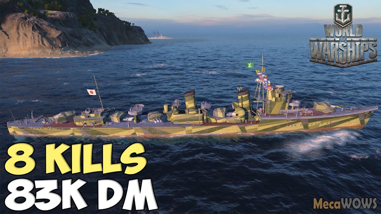 World of WarShips | Fubuki | 8 KILLS | 83K Damage - Replay Gameplay 4K 60 fps