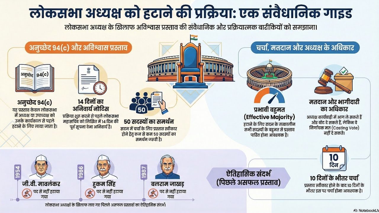 No-Confidence Motion Against Lok Sabha Speaker | Article 94 Explained | Indian Polity | UPSC 2026