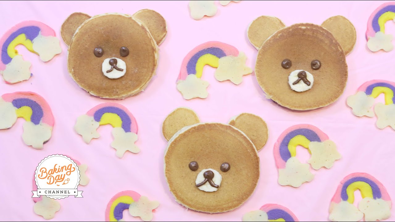 PANCAKES OSITO KAWAII (RELLENOS DE NUTELLA) - BAKING DAY CHANNEL