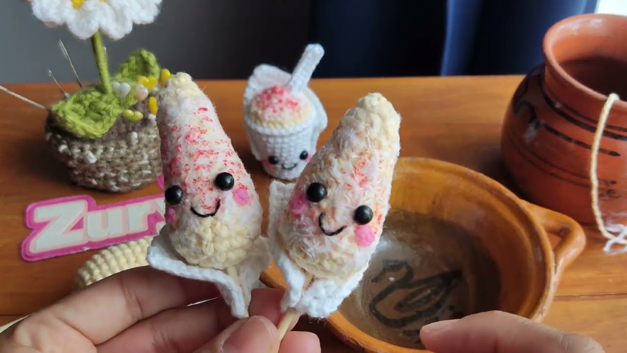 Elote mexicano amigurumi/crochet paso a paso/patrones gratis