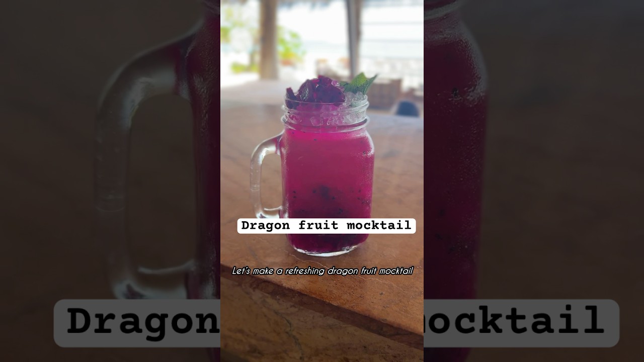 Refreshing dragon fruit mocktail🍹#refreshingdrinks #dragonfruit #mocktail #drink #recipe