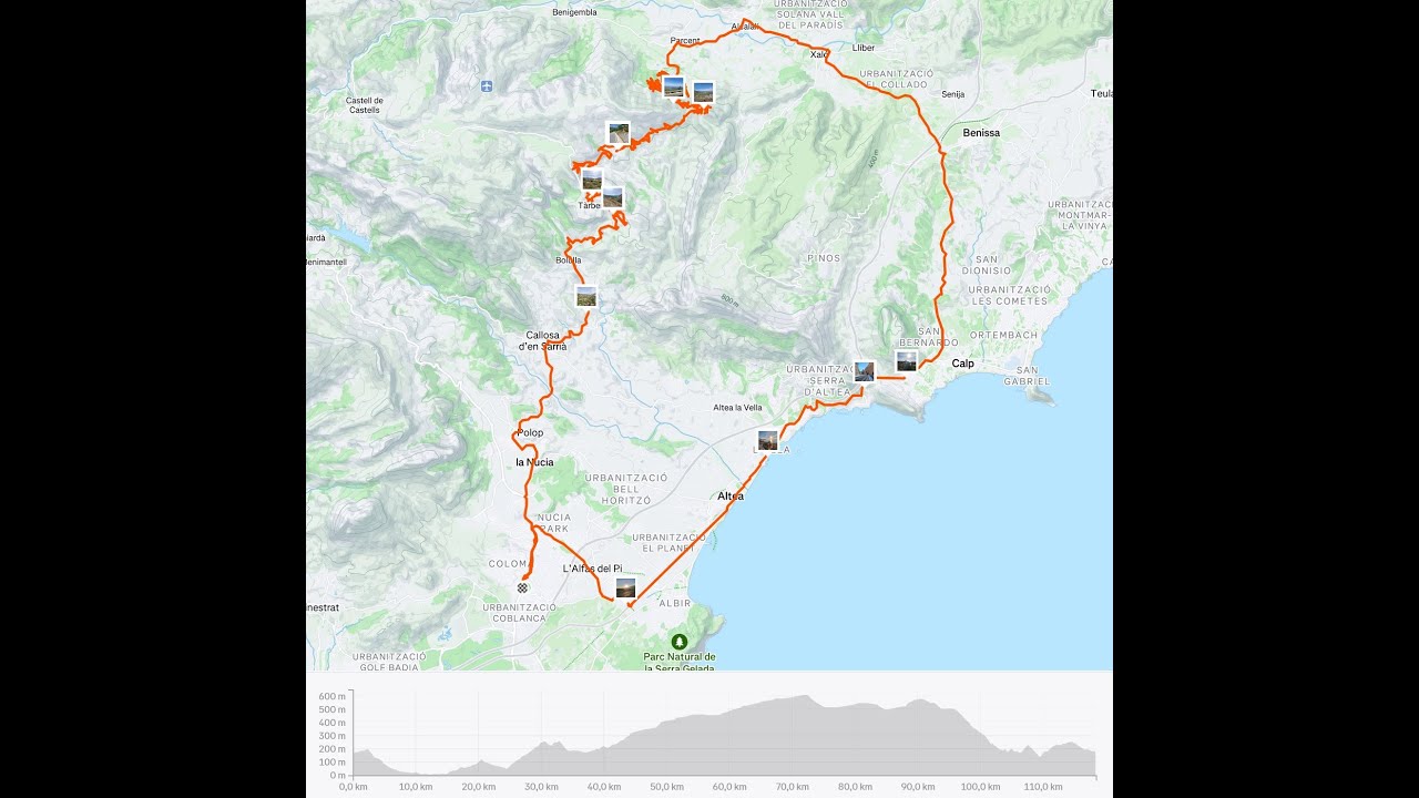 Cycling Calpe - Col de Rates tour (118km) (Spain) (2025)