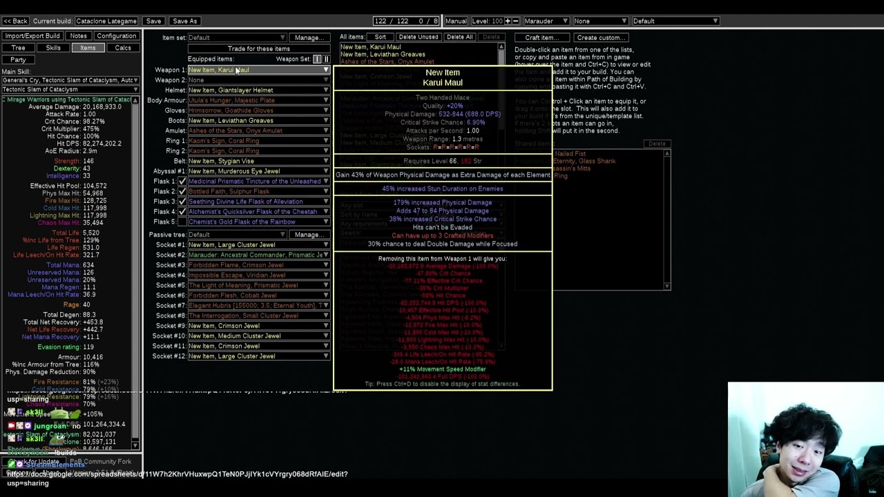 Cataclone Ancestral Commander Phrecia Build (Cyclone General's Cry Tectonic Slam of Cataclysm)