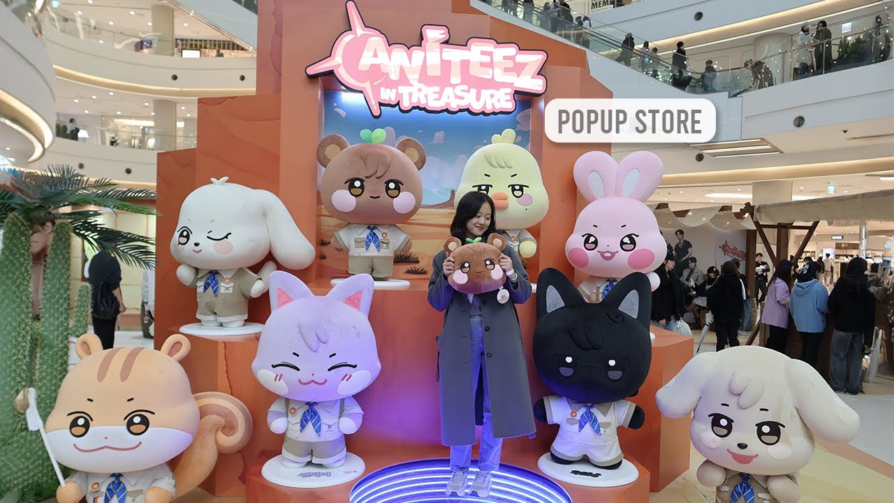 [ATINY VLOG] ANITEEZ in TREASURE POPUP 🐻🪙#덕질브이로그