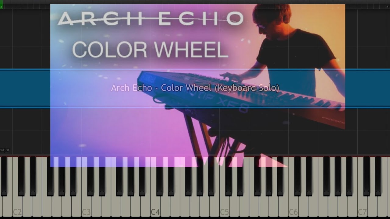 Arch Echo - Color Wheel [Easy Piano/Keyboard Solo Tutorial] (Synthesia/Sheet Music)