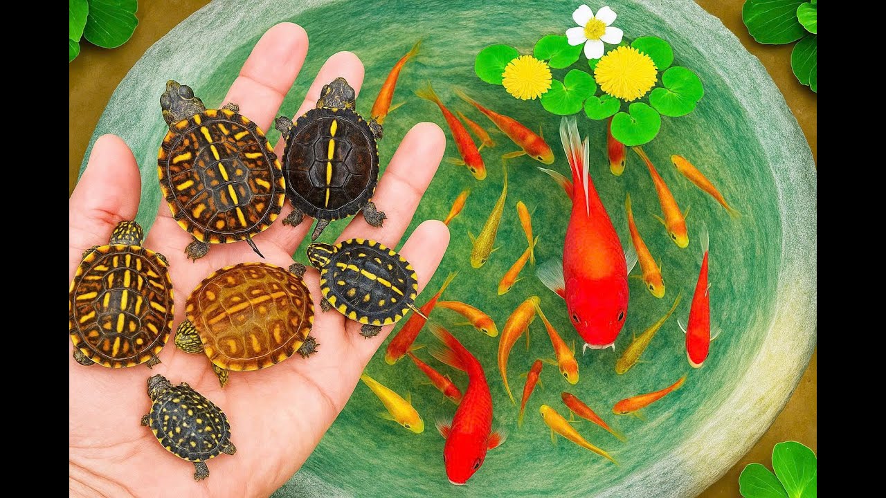 I have colorful fish, ornamental aquarium fish, goldfish, baby turtles, guppies, eels, koi, and fish