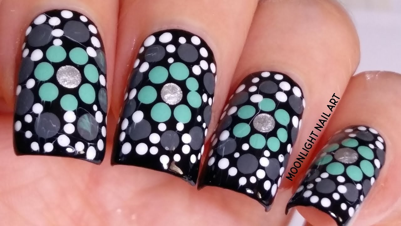 Mandala Nail Design #2 &ndash; Dotting Tool Nail art Tutorial