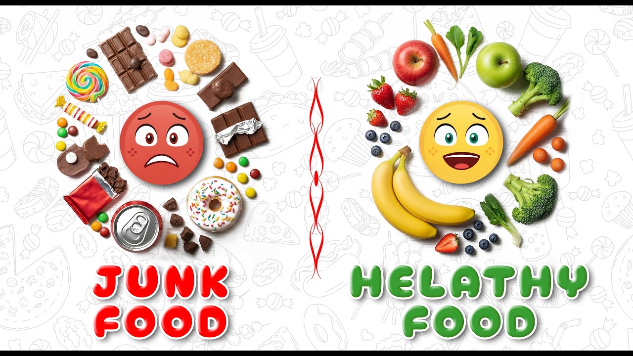 Junk Food vs Healthy Food 🍔🥦 | What Happens Inside Your Body? | Kids Health Video