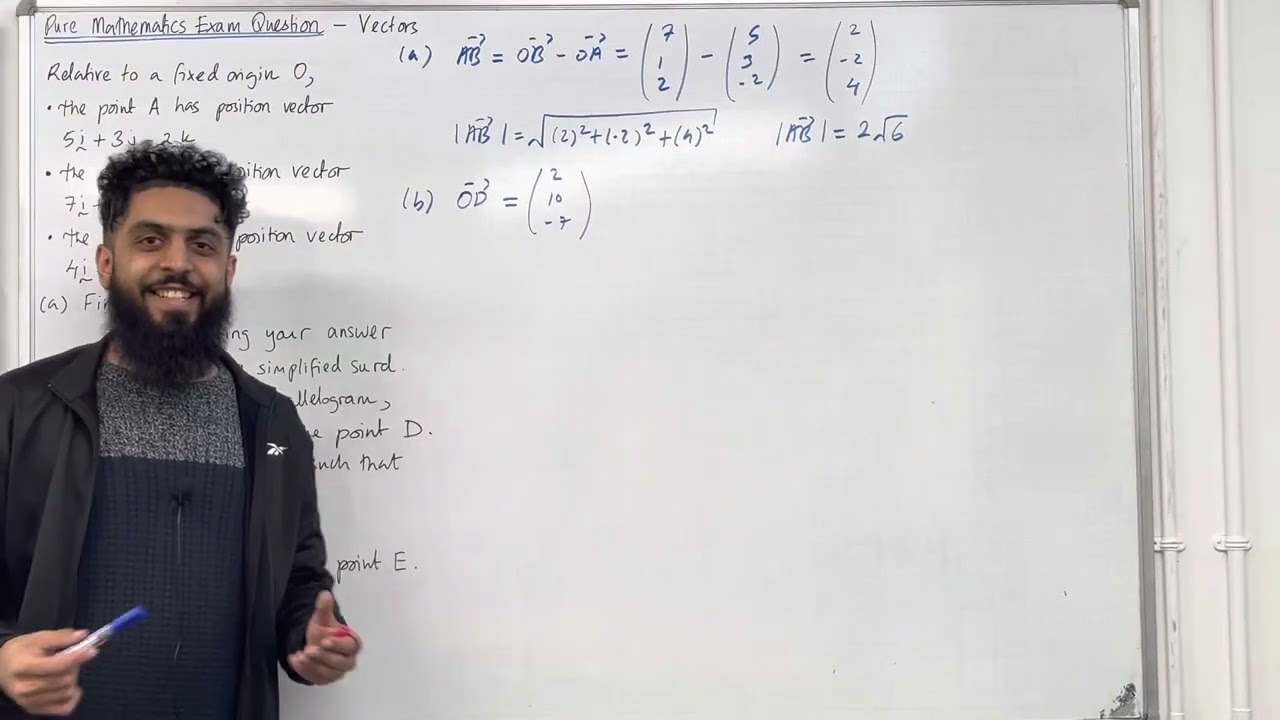 Pure Maths EQ - Vectors, Parallelogram Problem, Parallel Vectors, Position Vectors