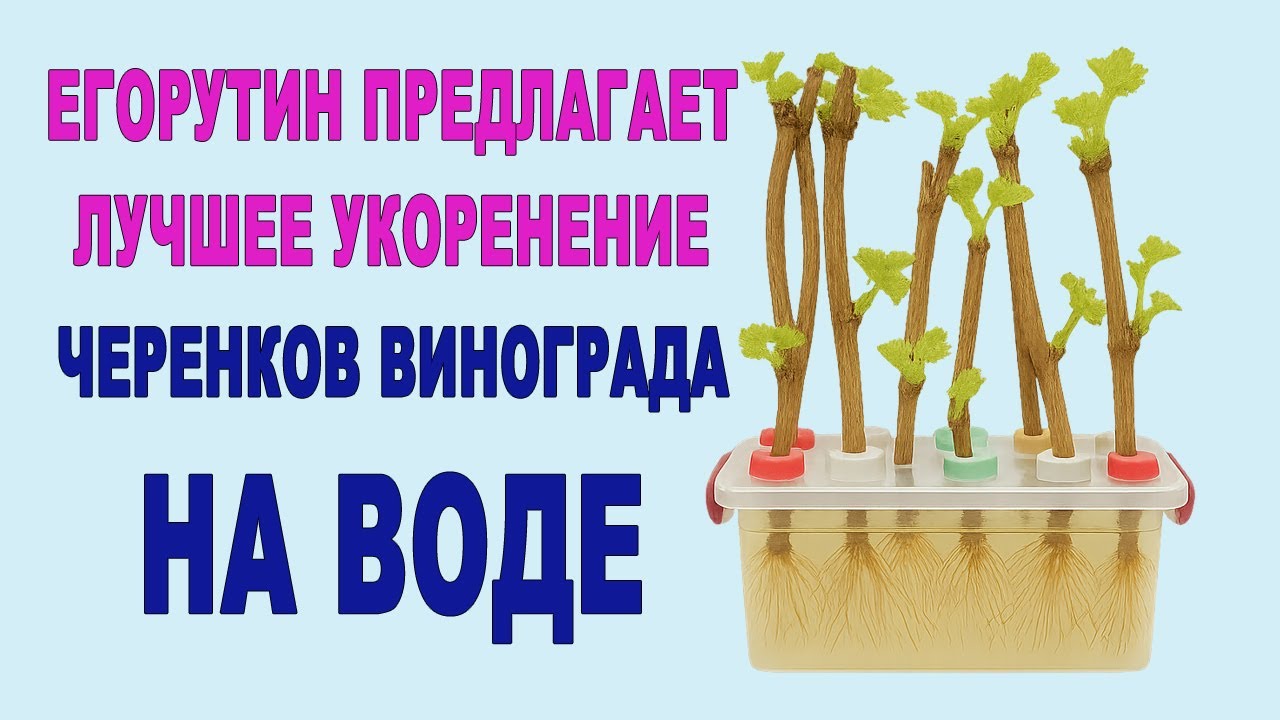🍇 Как ПРАВИЛЬНО УКОРЕНЯТЬ ЧЕРЕНКИ ВИНОГРАДА на воде. Зачем вам нужен УМНЫЙ УКОРЕНИТЕЛЬ ЕГОРУТИНА.