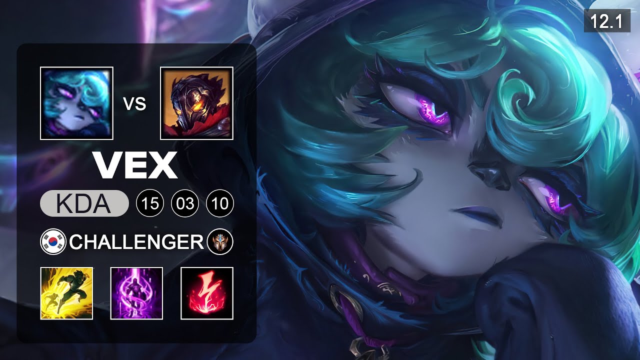 T1 Faker Vex Mid vs Viktor - KR Challenger - Season 12 Patch 12.1
