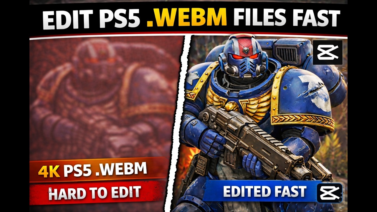 How to Edit PS5 4K Gameplay (.WEBM Files) | Fast Free Workflow